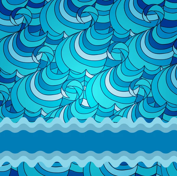 Eps 10 colorful background with sea waves — Stock Photo, Image