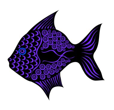 Contrast stylized fish.