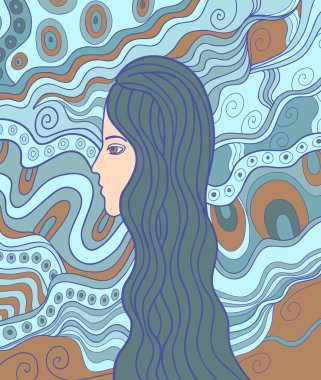 Doodle fantezi illüstrasyon