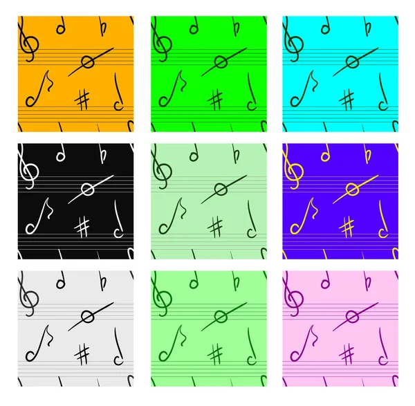 Musical seamless pattern set — Stock Photo, Image