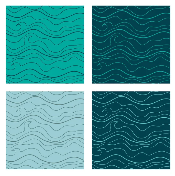 Abstract seamless patterns set. Fancy doodle. — ストック写真