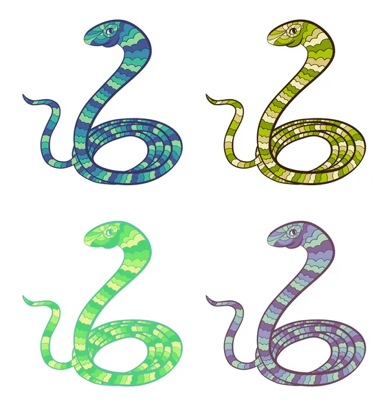 Serpenti set simboli — Foto Stock