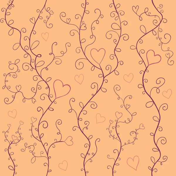 Floral valentine — Stockvector