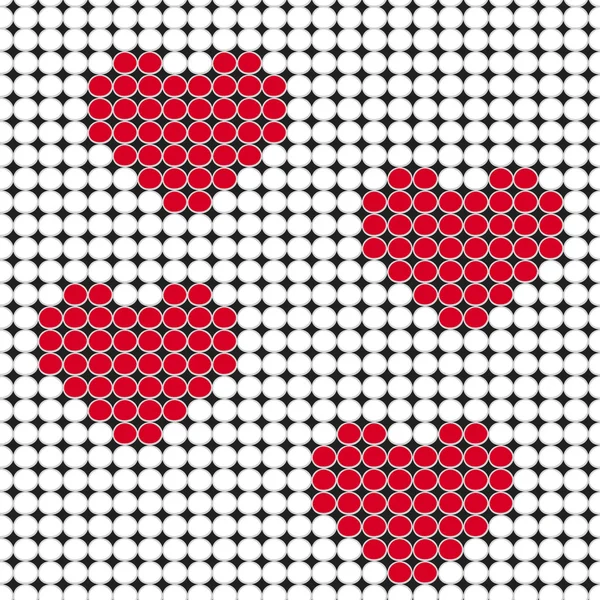 Perles ornement de cœurs — Image vectorielle