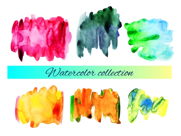 Collection d'éclaboussures d'aquarelle vectorielle — Image vectorielle