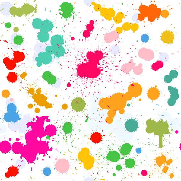 Kleurrijke artistieke aquarel spatten vector naadloze patroon fo — Stockvector