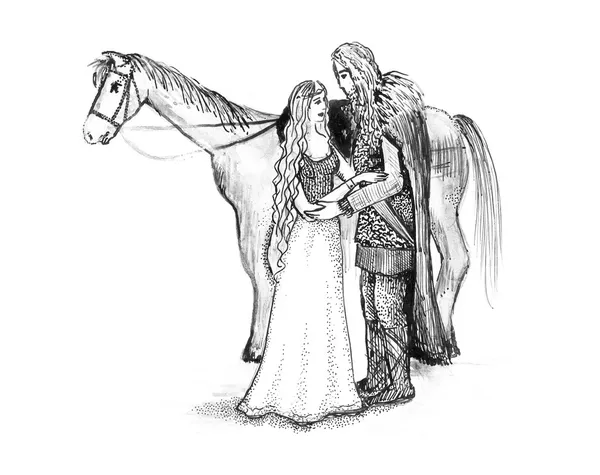 Mediaeval fantasy illustration — Stock Photo, Image