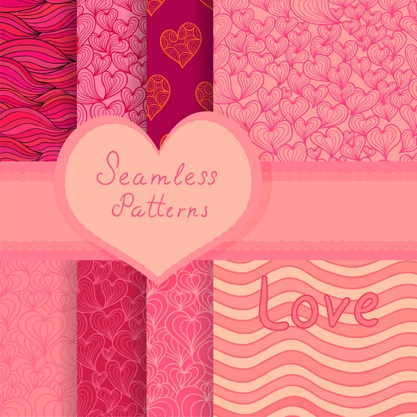 Big seamless patterns set — Stock Vector