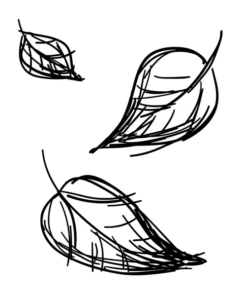 Kroki stilize vektör yaprak