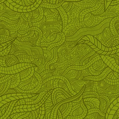 çiçek vektör stilize yapraklar ile seamless modeli