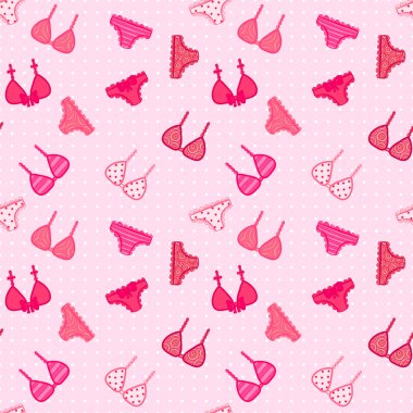 kadın keten vektör Dikişsiz desen polka noktalı arka planda ben