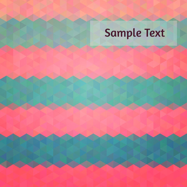 Abstract vector background. Colorful triangles in random stripy
