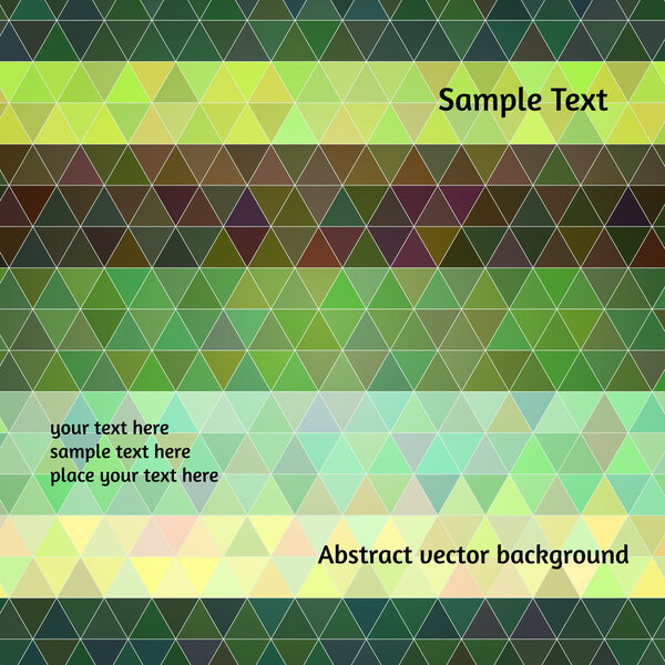 Abstract vector background. Stylized triangle flat design