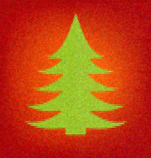 Veelhoek stijl vakantie fir tree. mozaïek vector inlay. — Stockvector
