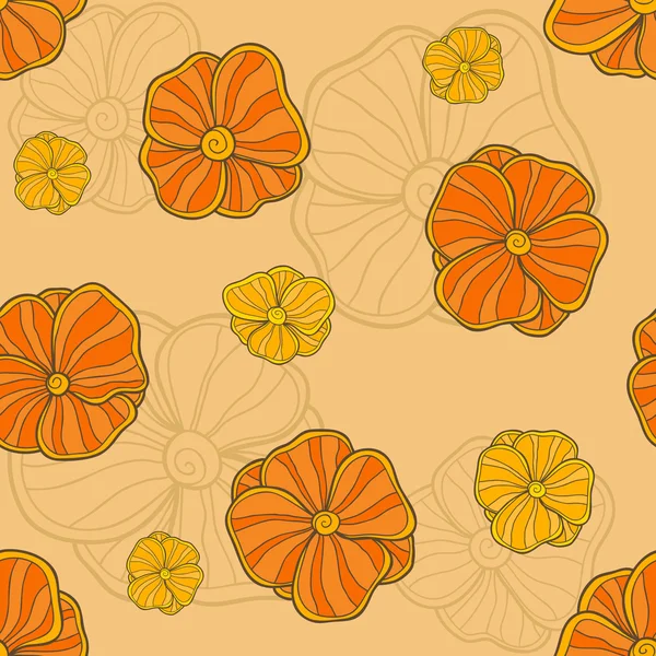 Bloemen vector naadloos patroon — Stockvector