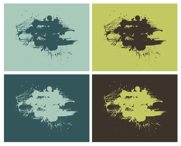 Ensemble de bannières abstraites de peinture vectorielle — Image vectorielle