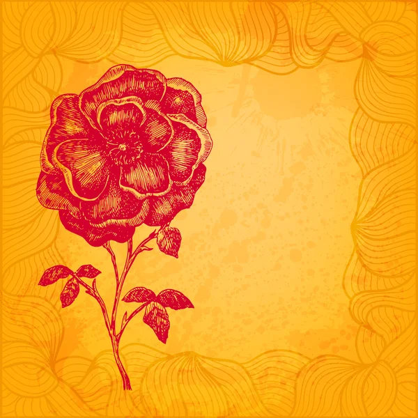 Ilustración vectorial floral artística — Archivo Imágenes Vectoriales