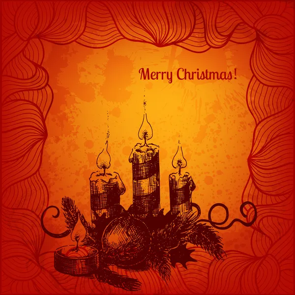 Vector merry christmas card voor uw ontwerp — Stockvector