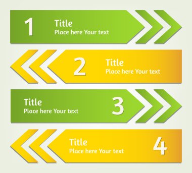 Set of vector infographic arrows clipart