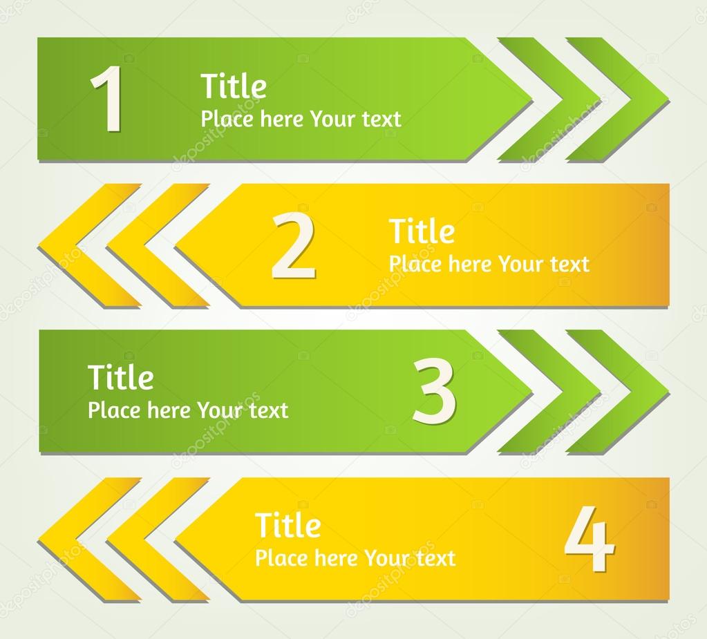 Set of vector infographic arrows