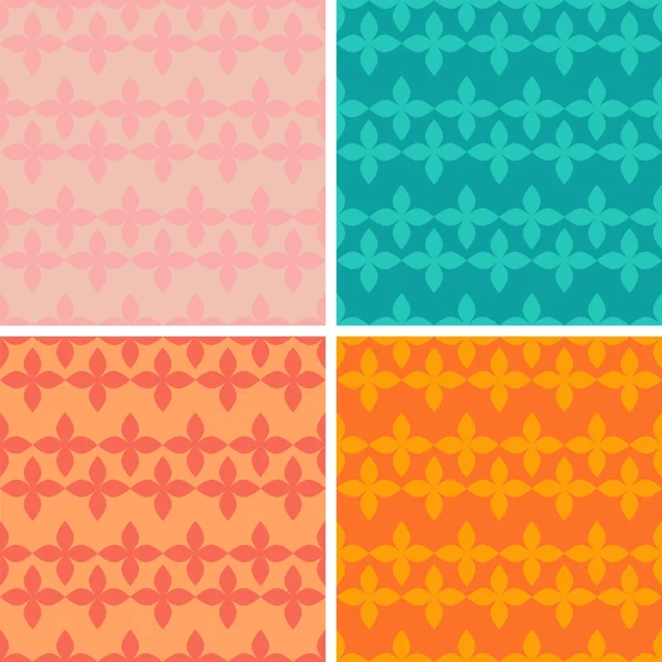 Set of abstract vector seamless patterns — Stock Vector