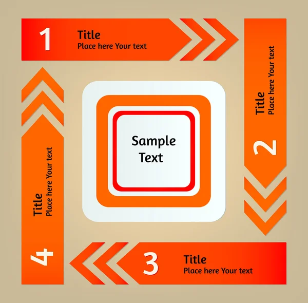 Conjunto de setas e adesivos infográficos vetoriais — Vetor de Stock