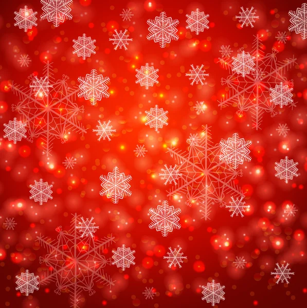 Fondo abstracto del vector. Copos de nieve de Navidad estilizados — Vector de stock