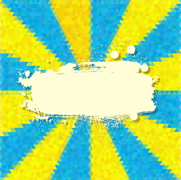 Fundo colorido de estilo polígono e banner de pintura articulada. Vec —  Vetores de Stock