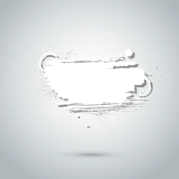 影付きの功妙なグランジ ホワイト ベクトル バナー — ストックベクタ