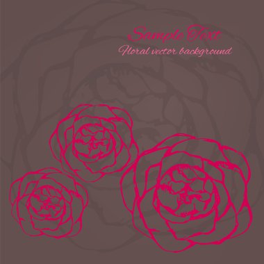 vektör kartı ile çizilmiş Çiçekler teslim