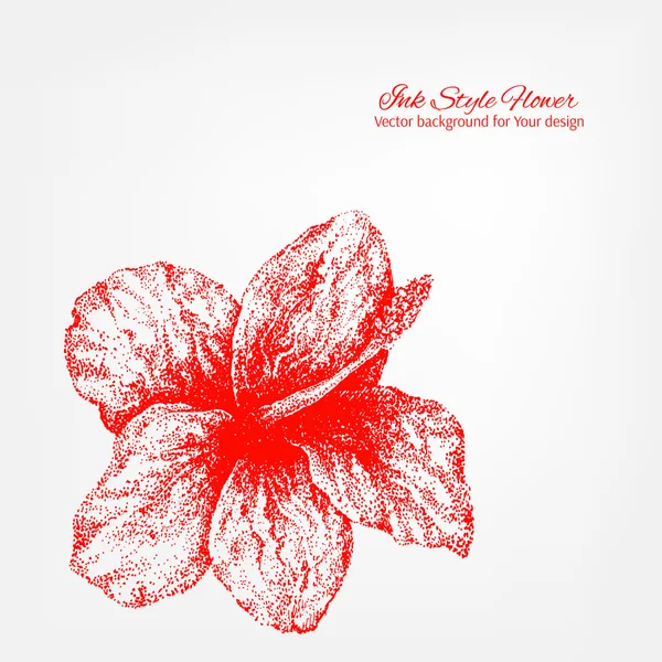 Cartão vetorial floral branco e vermelho elegante —  Vetores de Stock