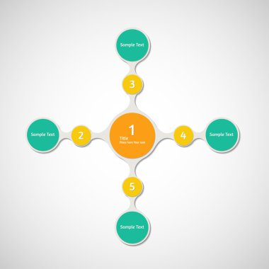 metaball Infographic öğeleri vektör. düz tasarım