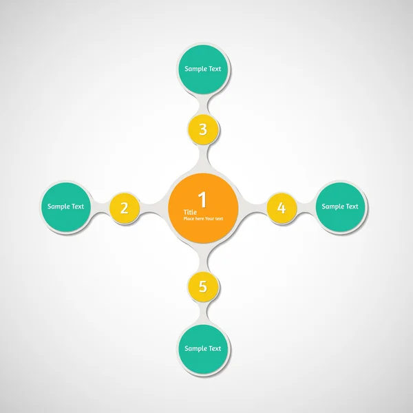 Elementi infografici del metaball vettoriale. Design piatto — Vettoriale Stock