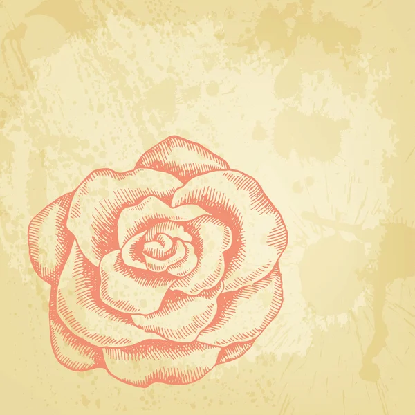 Carte vectorielle artistique avec encre rose — Image vectorielle