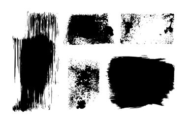 vektör kümesi grunge lekeleri ve konturlar