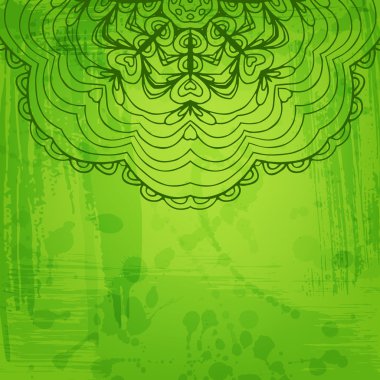 yuvarlak süsleme ile sanatsal tasarlamak vektör arka plan