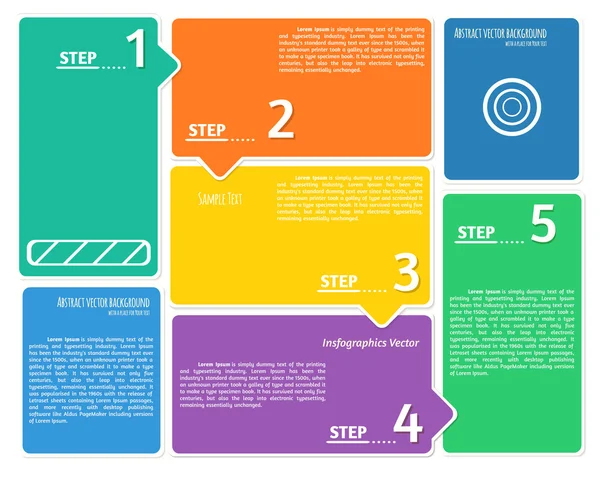 Estilo plano vetor infográficos fundo —  Vetores de Stock