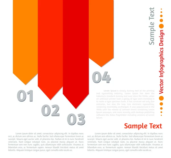 वेक्टर फ्लैट इन्फोग्राफिक्स डिजाइन पृष्ठभूमि — स्टॉक वेक्टर