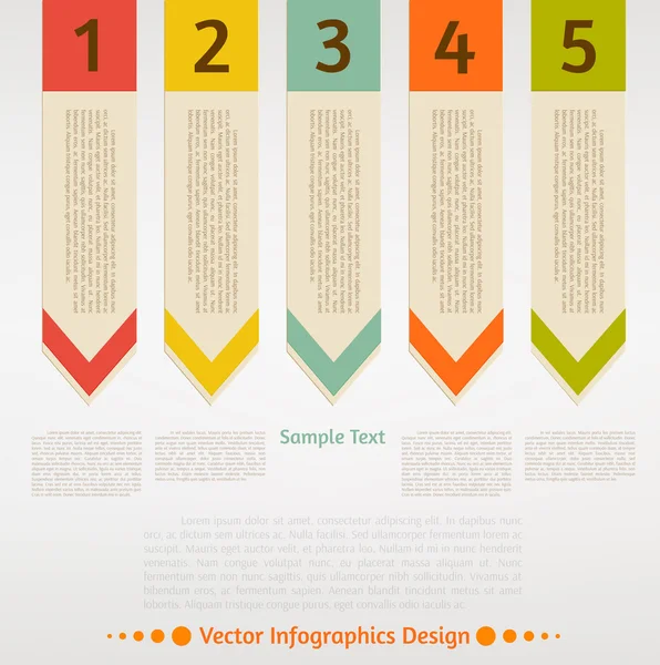 Jeu de flèches vectorielles infographiques — Image vectorielle