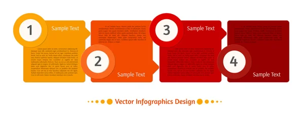 Vector plano infografías diseño fondo — Vector de stock