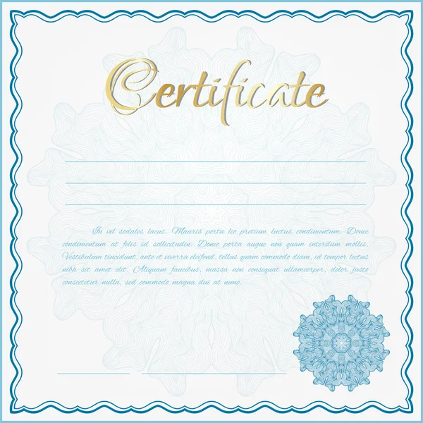 Vector certificaat achtergrond — Stockvector