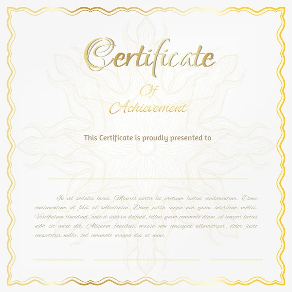 Vector certificate background — Stock Vector