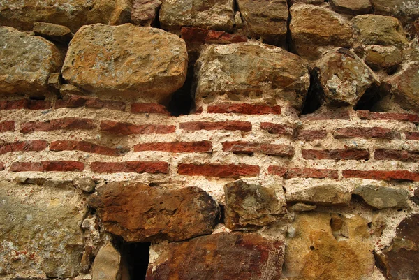 Oude Romeinse muur close-up — Stockfoto