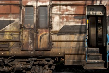 eski terk edilmiş vagon grunge yan