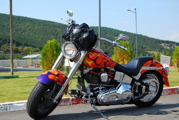 Färgglada motorcykel — Stockfoto