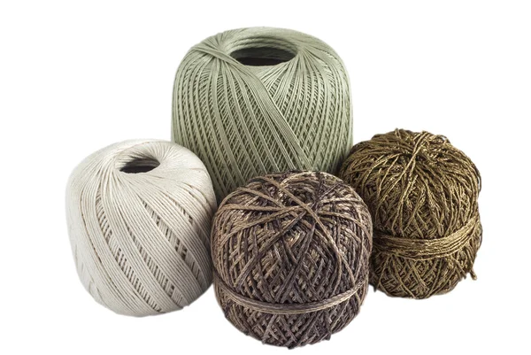 Four skeins of yarn for knitting — Stock Photo, Image