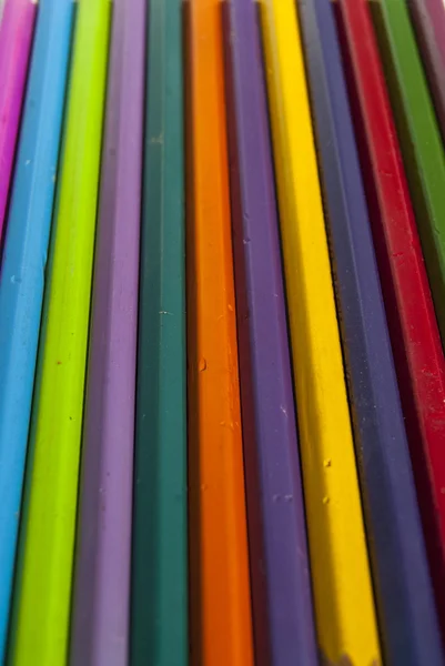 Used color pencils closeup — Stock Photo, Image