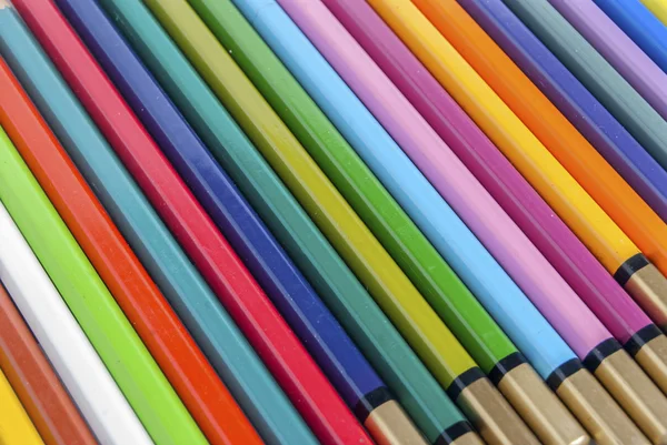 Used color pencils closeup — Stock Photo, Image