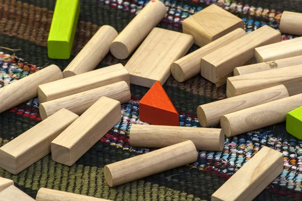 Elementos de juguetes de madera para niños —  Fotos de Stock