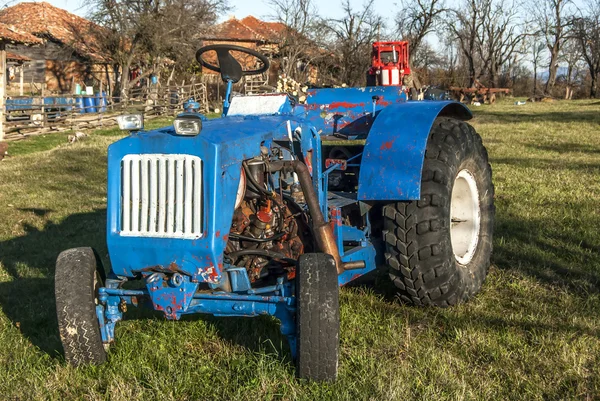 Handmade assembled tractor — Stock Photo, Image